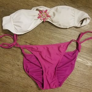 Target Strapless White Bikini Top